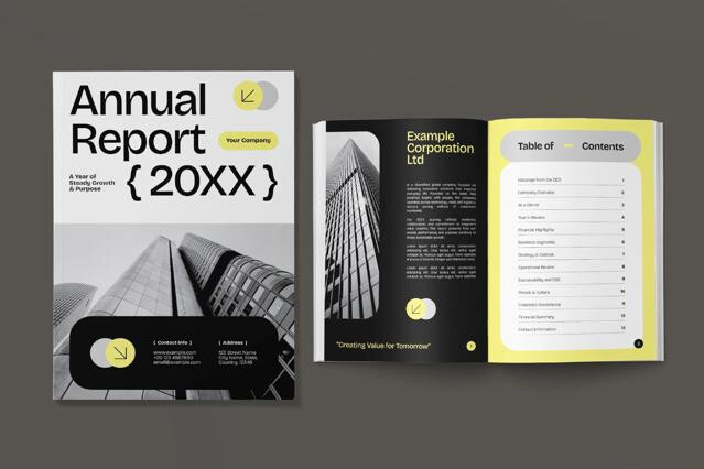 Business Annual Report Book