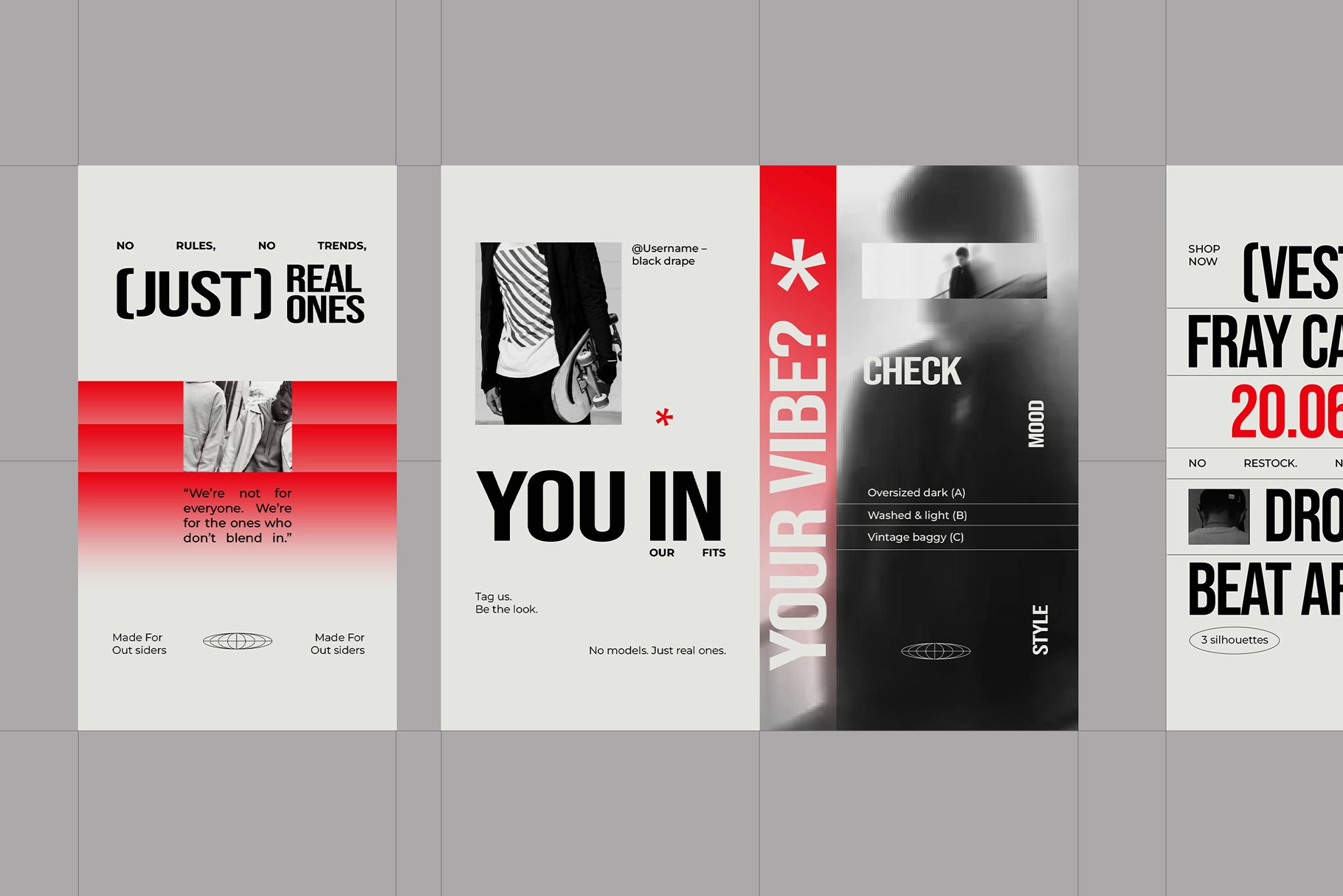 Streetwear Fashion Instagram Pack - Canva Template