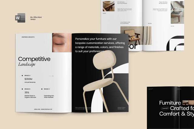 Furniture Product Catalog Ms. Word Template