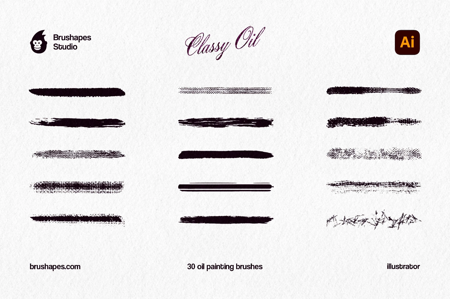 Classy Oil Illustrator Brushes
