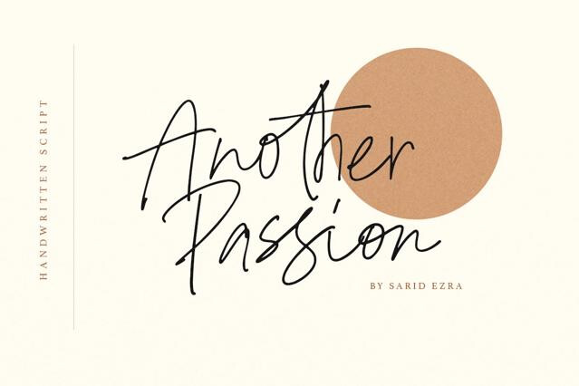 Another Passion - Handwritten Font