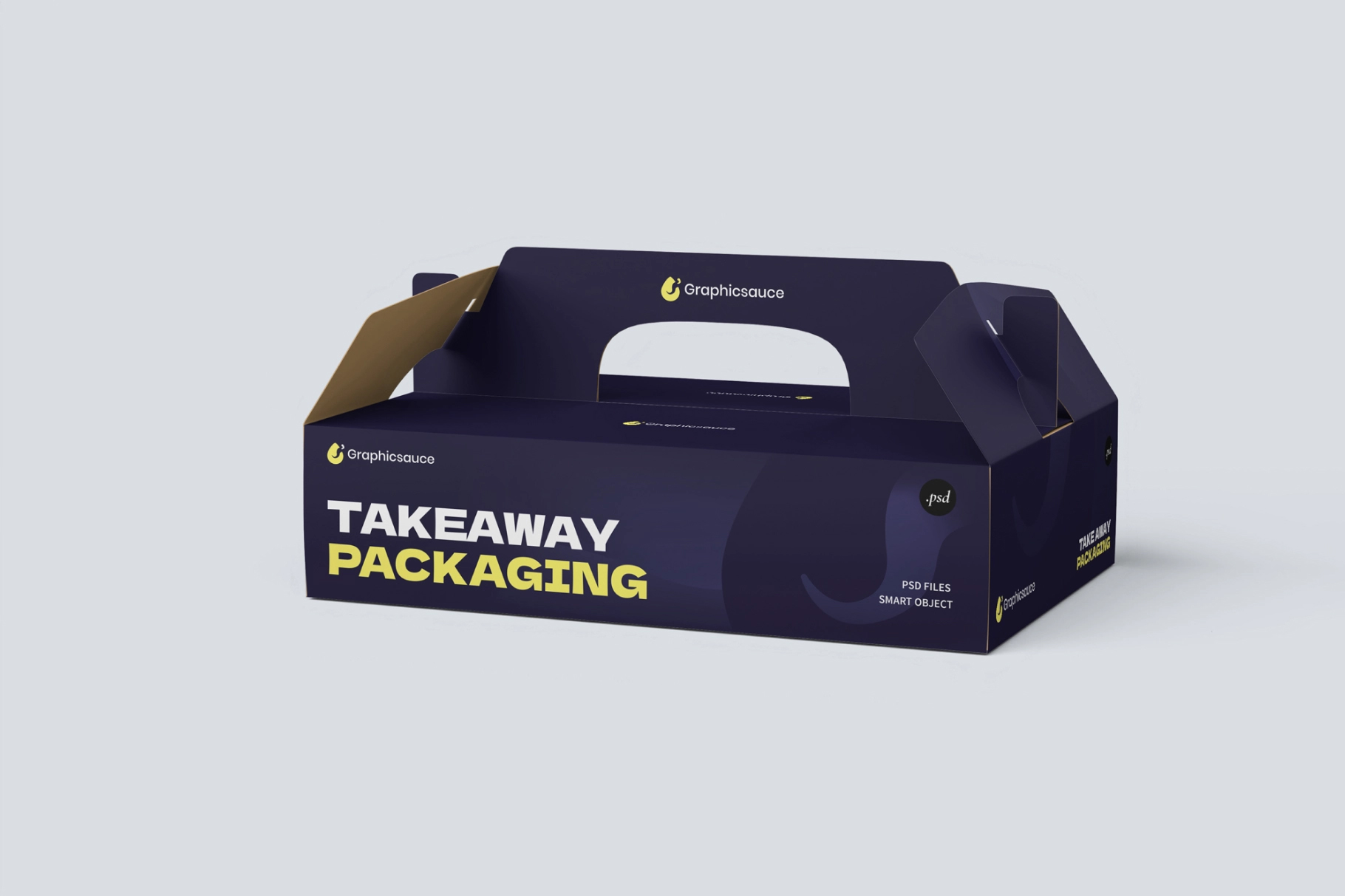 Takeaway Packaging Mockup Half Side View