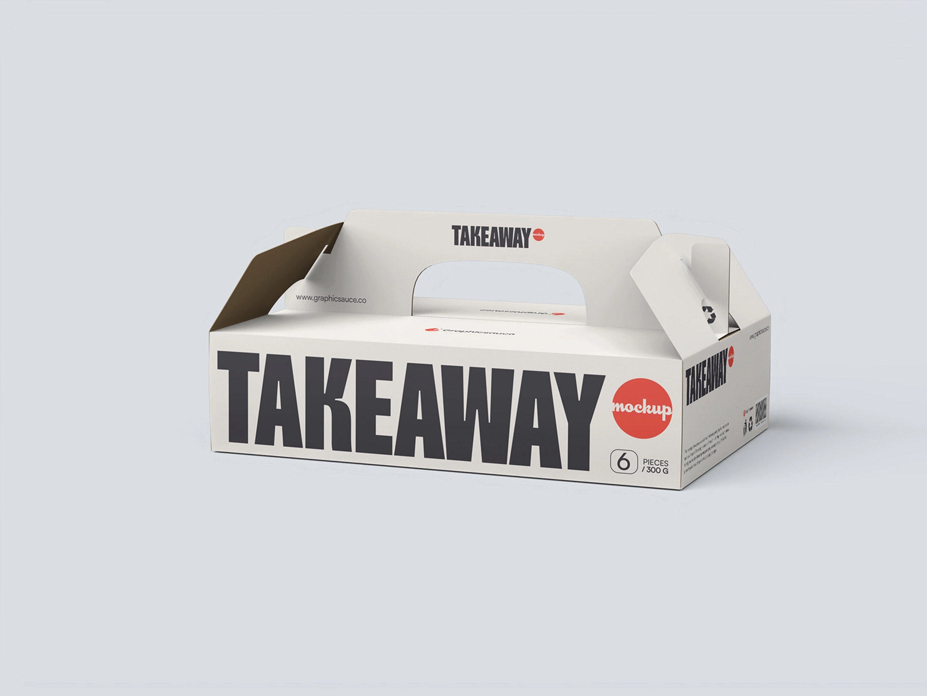 Takeaway Packaging Mockup Half Side View