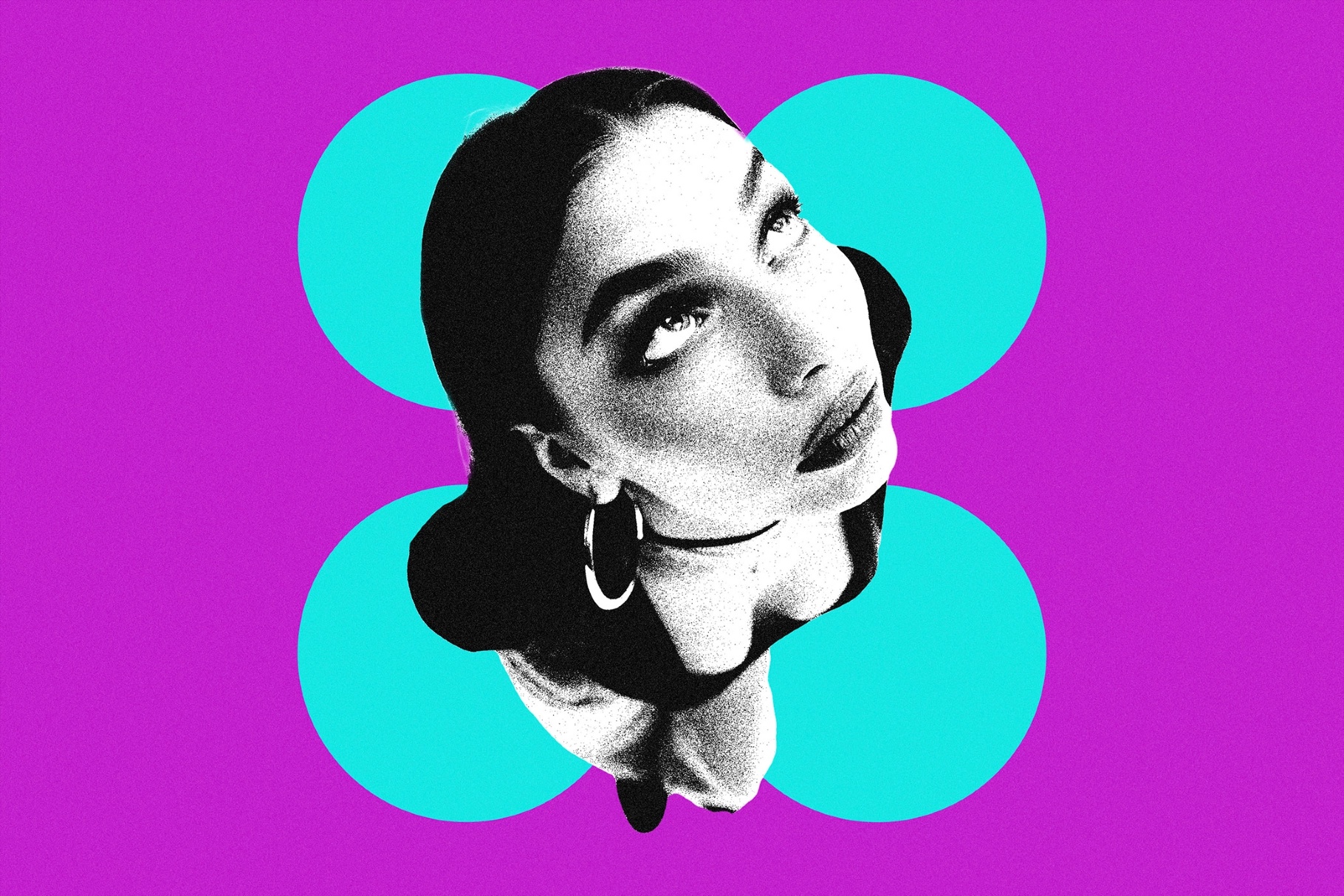 Grain Risograph Shapes Photo Effect