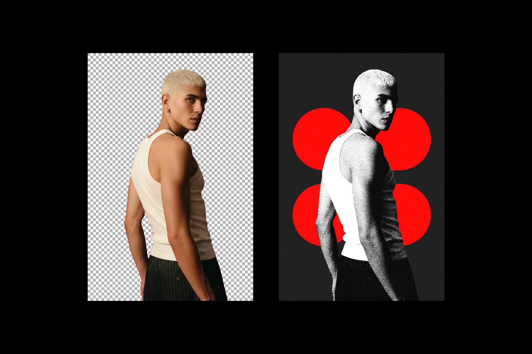 Grain Risograph Shapes Photo Effect