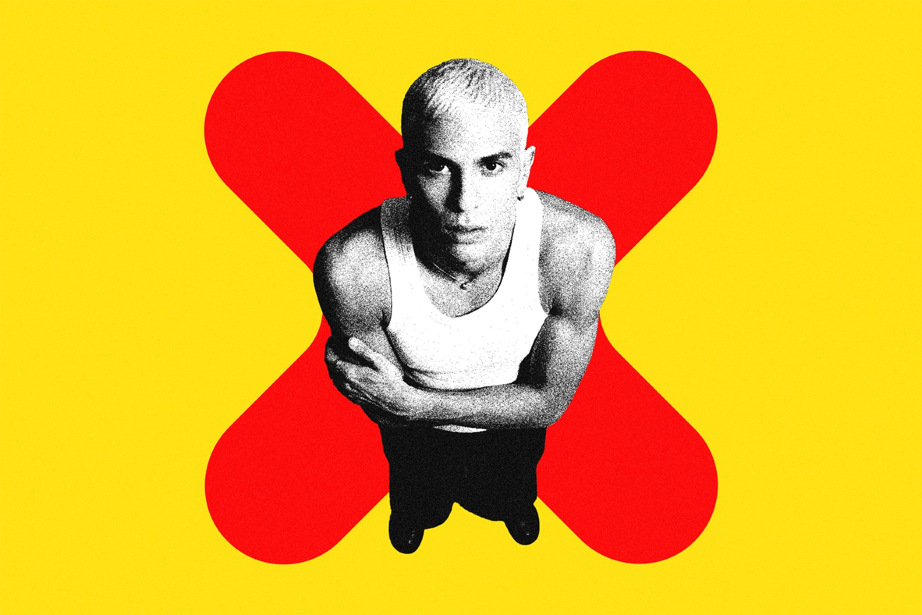 Grain Risograph Shapes Photo Effect