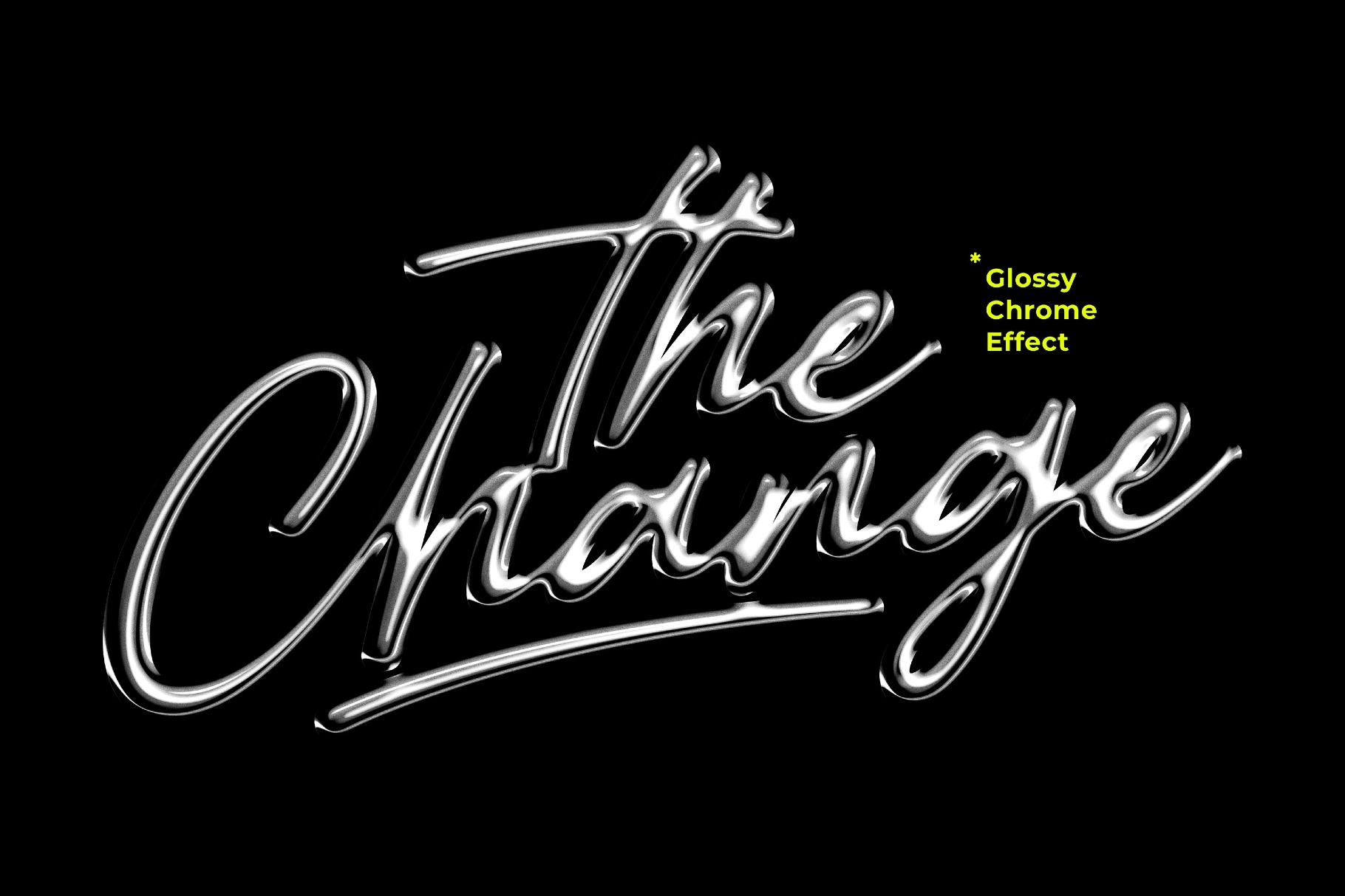 Glossy Chrome Text Effect