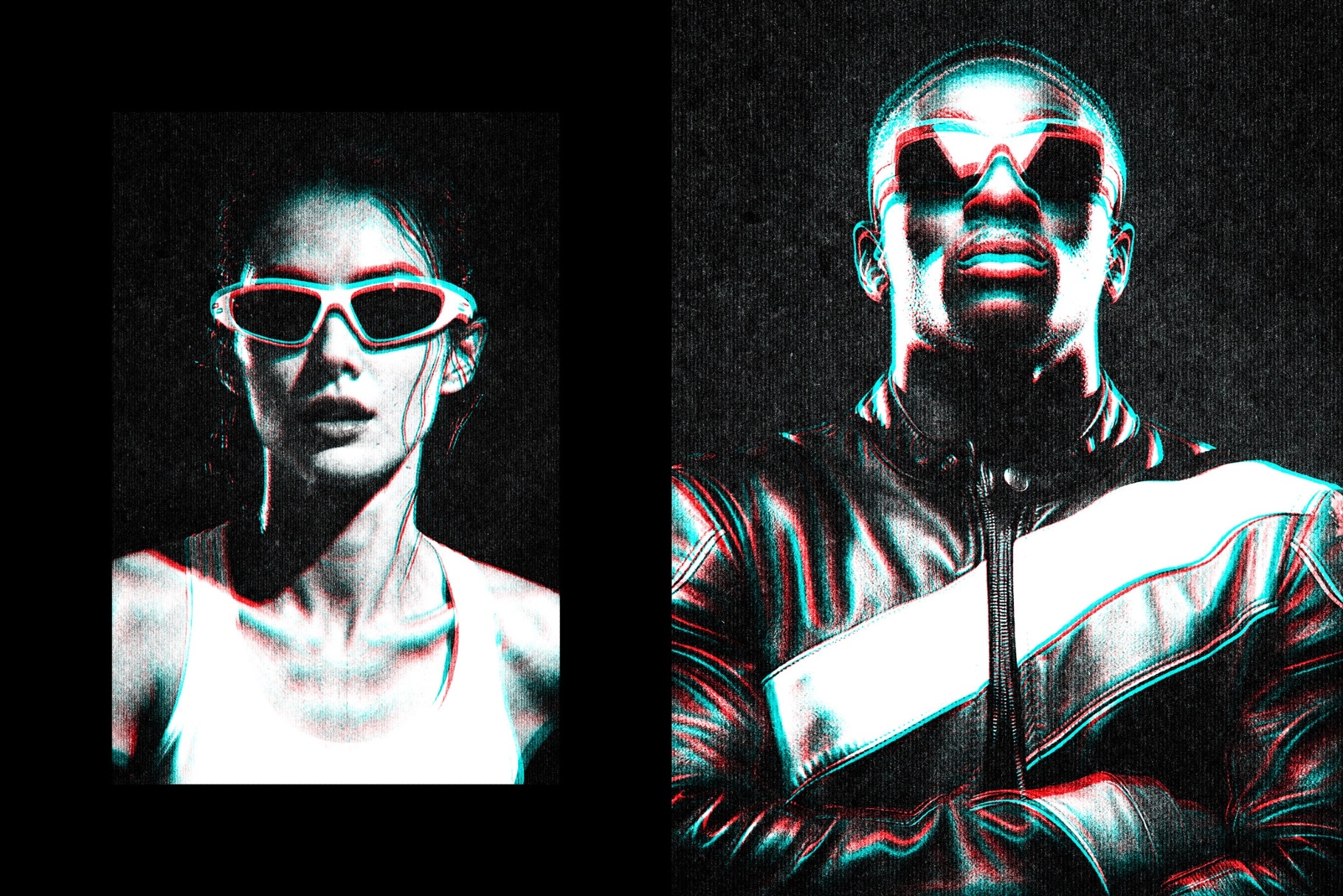 Color Glitch Photo Effect