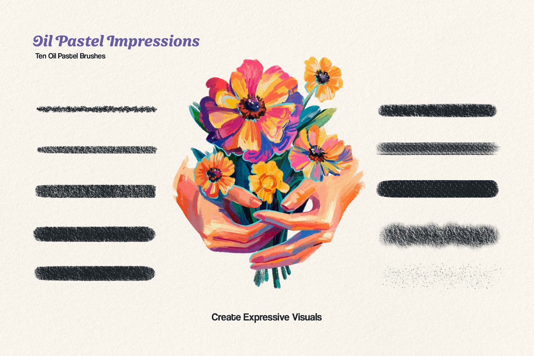 Multi-App Oil Pastel Brushes