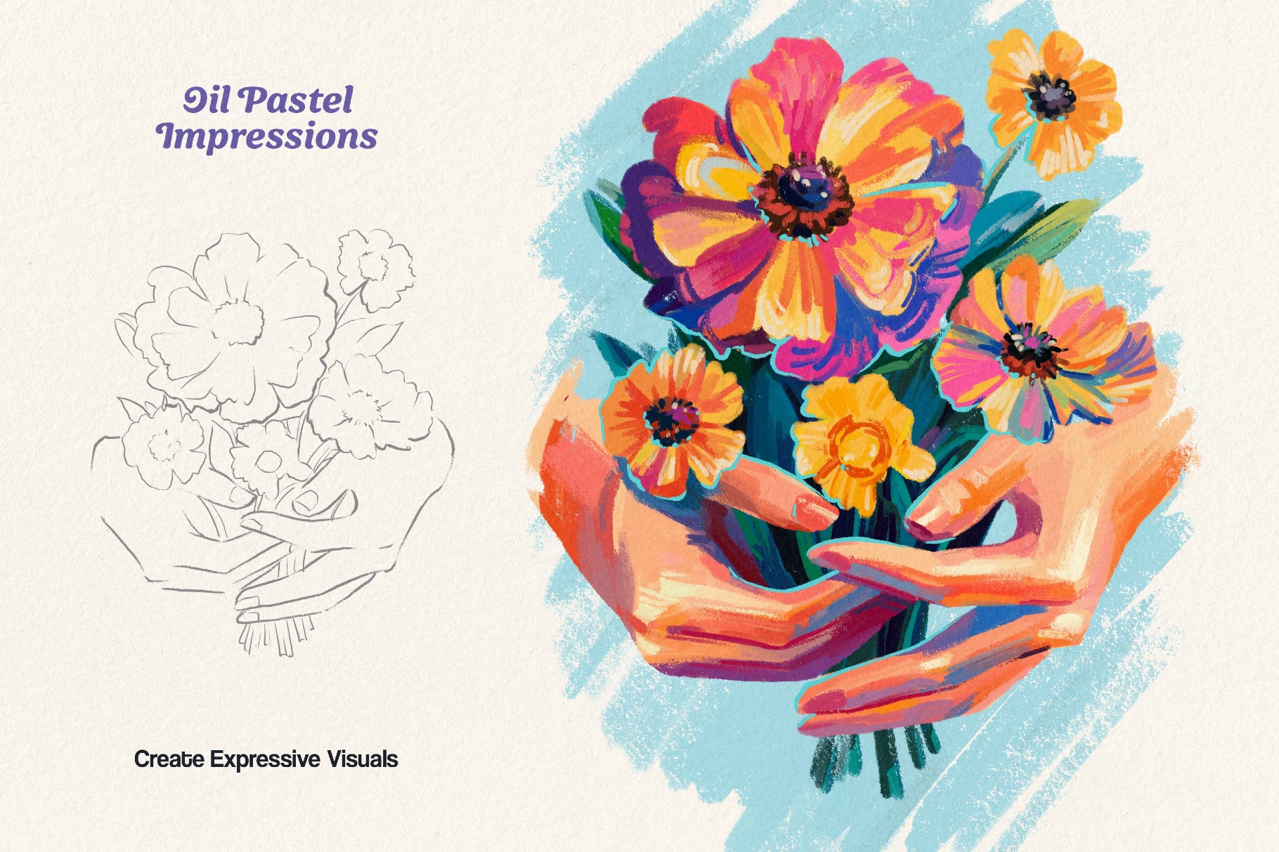 Multi-App Oil Pastel Brushes