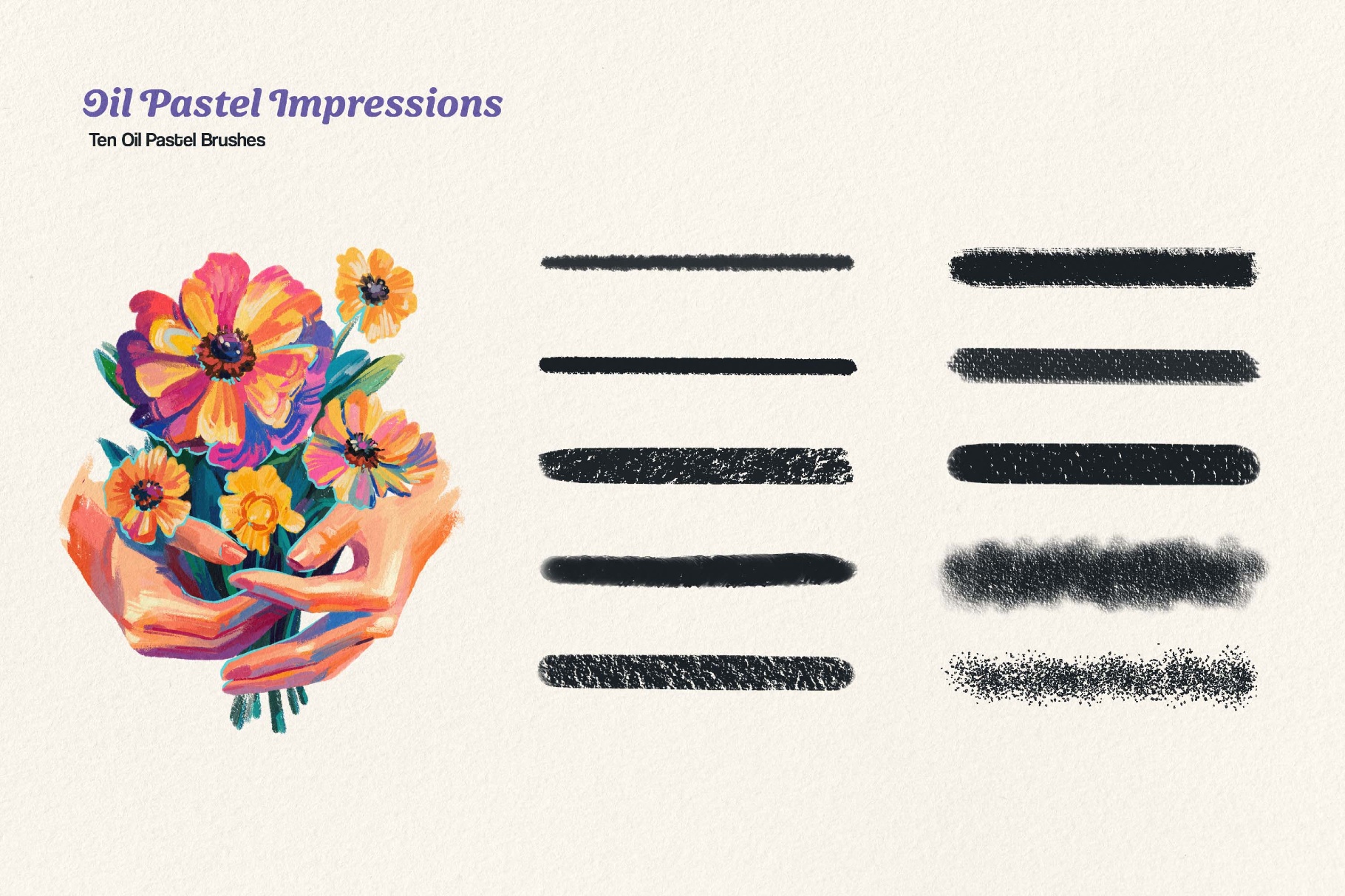 Multi-App Oil Pastel Brushes