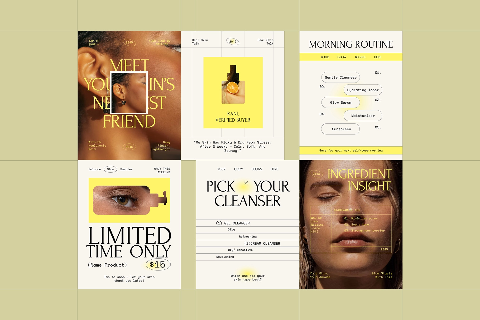 Beauty Skincare Instagram Pack - Adobe Template