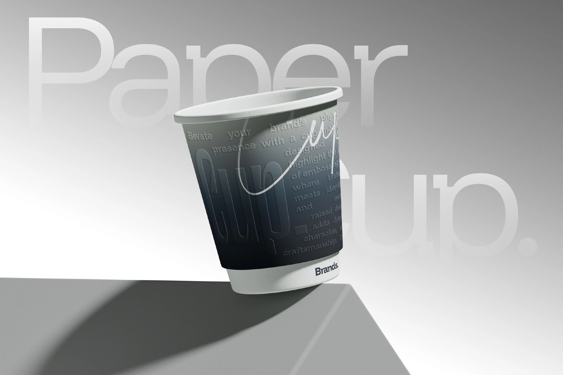 Embossed Paper Cup Mockup