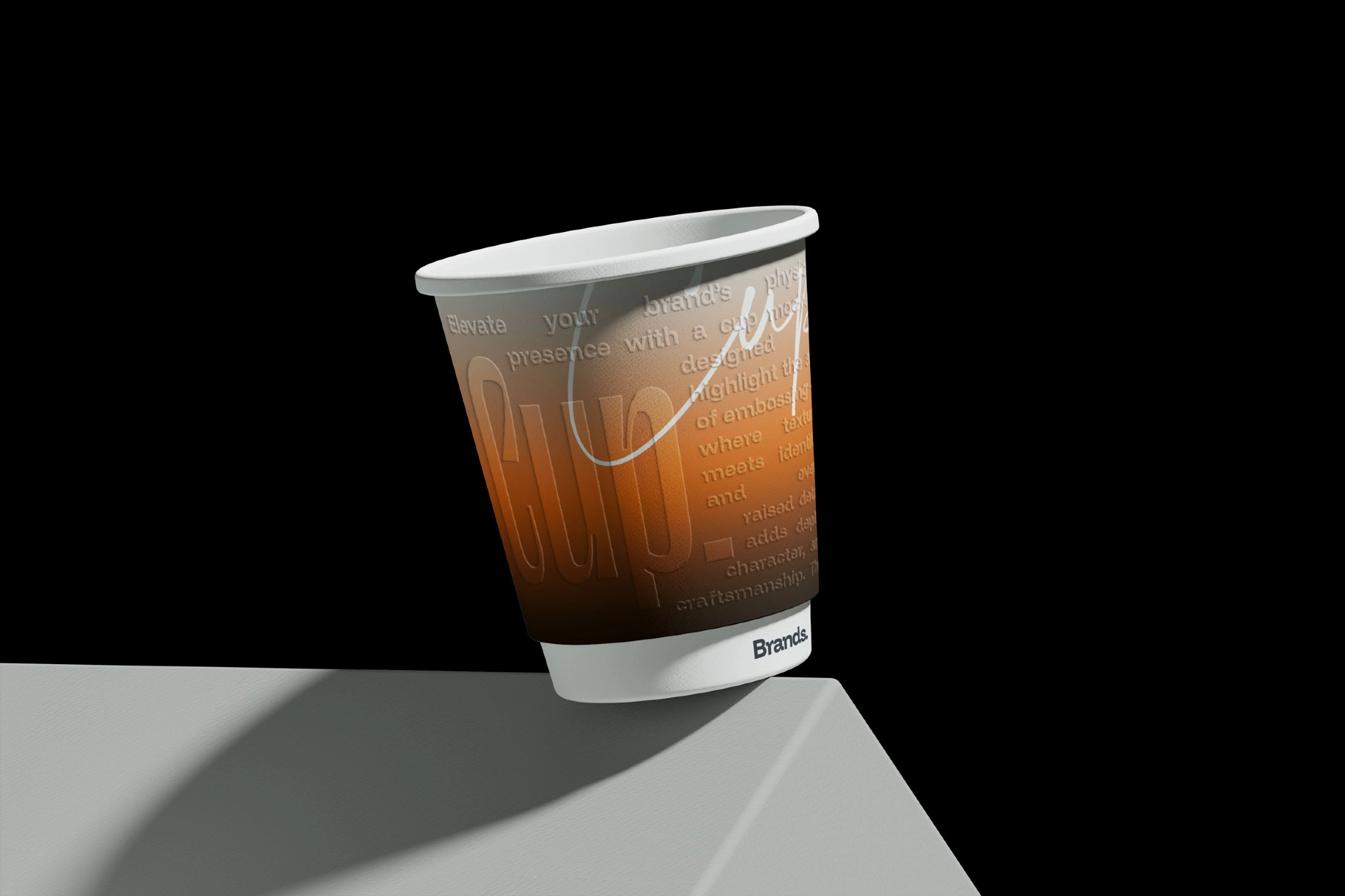 Embossed Paper Cup Mockup