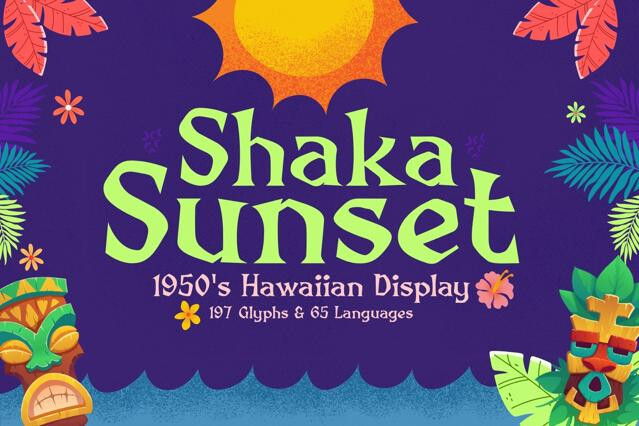Shaka Sunset - 1950's Hawaiian Typeface