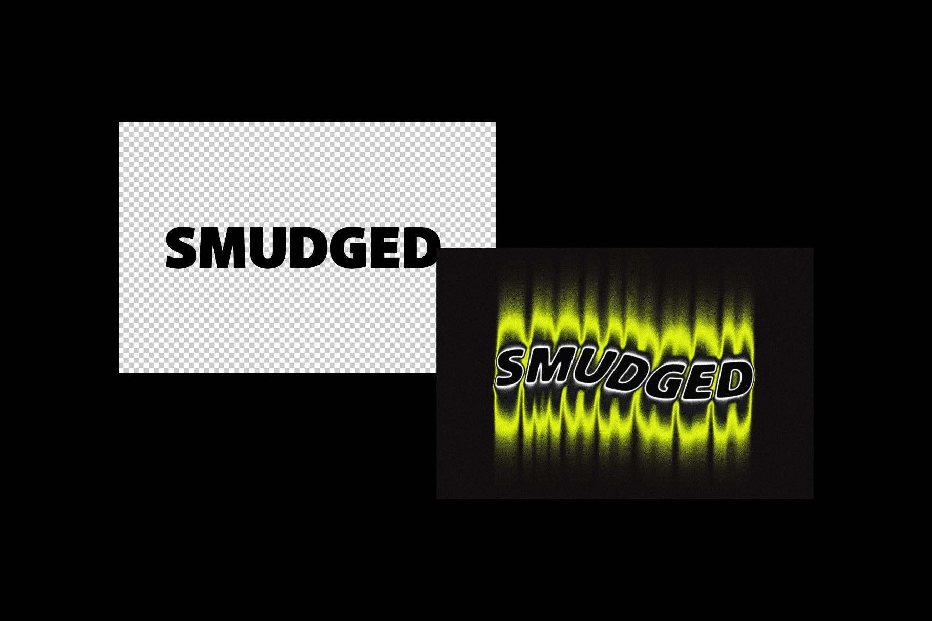 Smudged Melting Text Effect