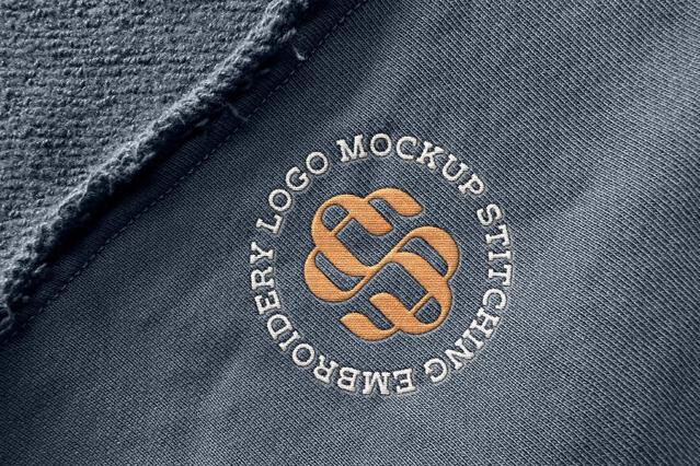 Stitching Embroidery Logo Mockup