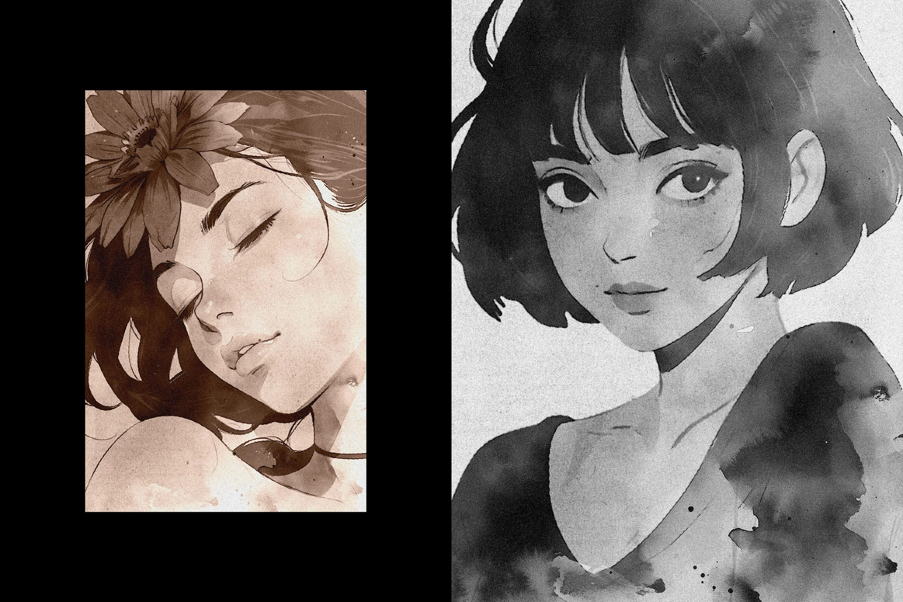 Ink Bleed Photo Effect