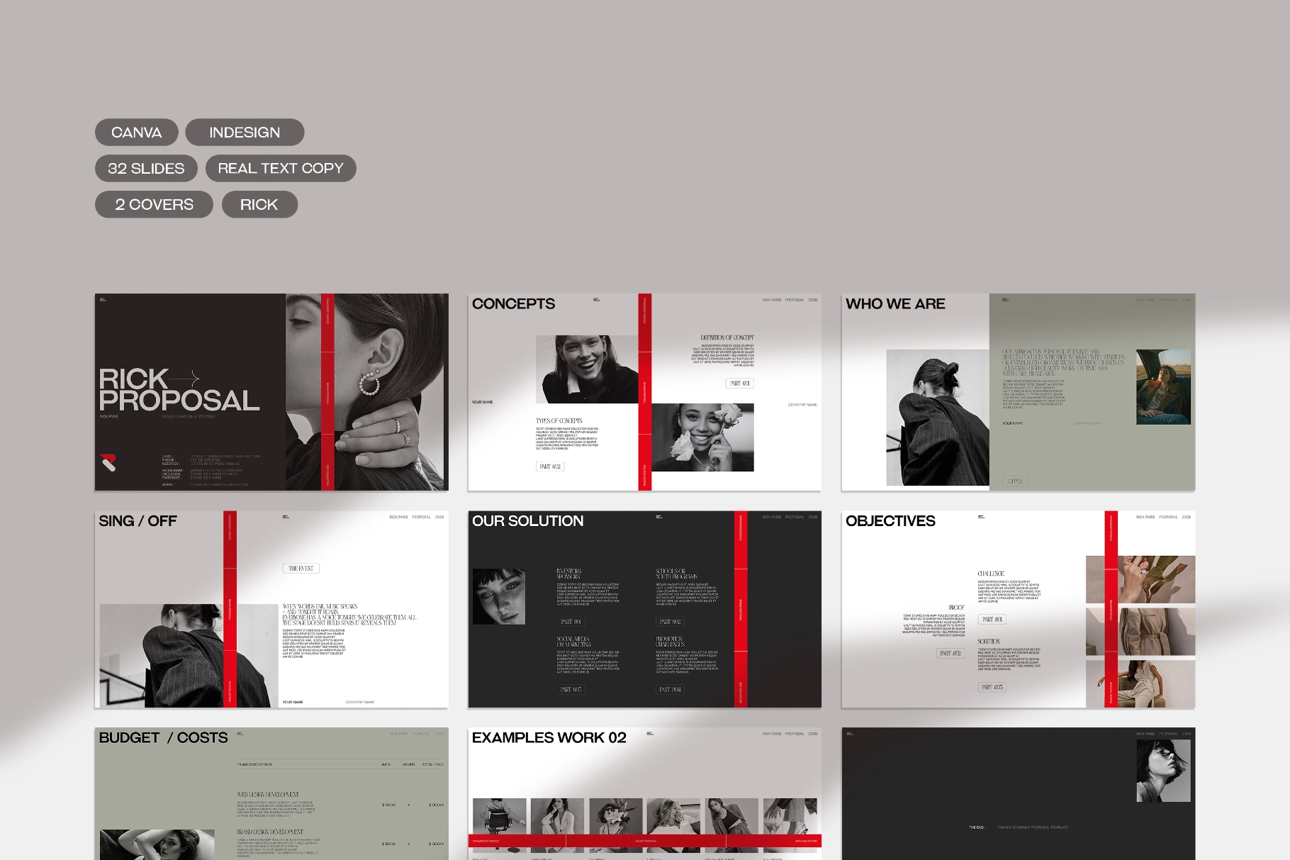 RICK | Brand Proposal Template