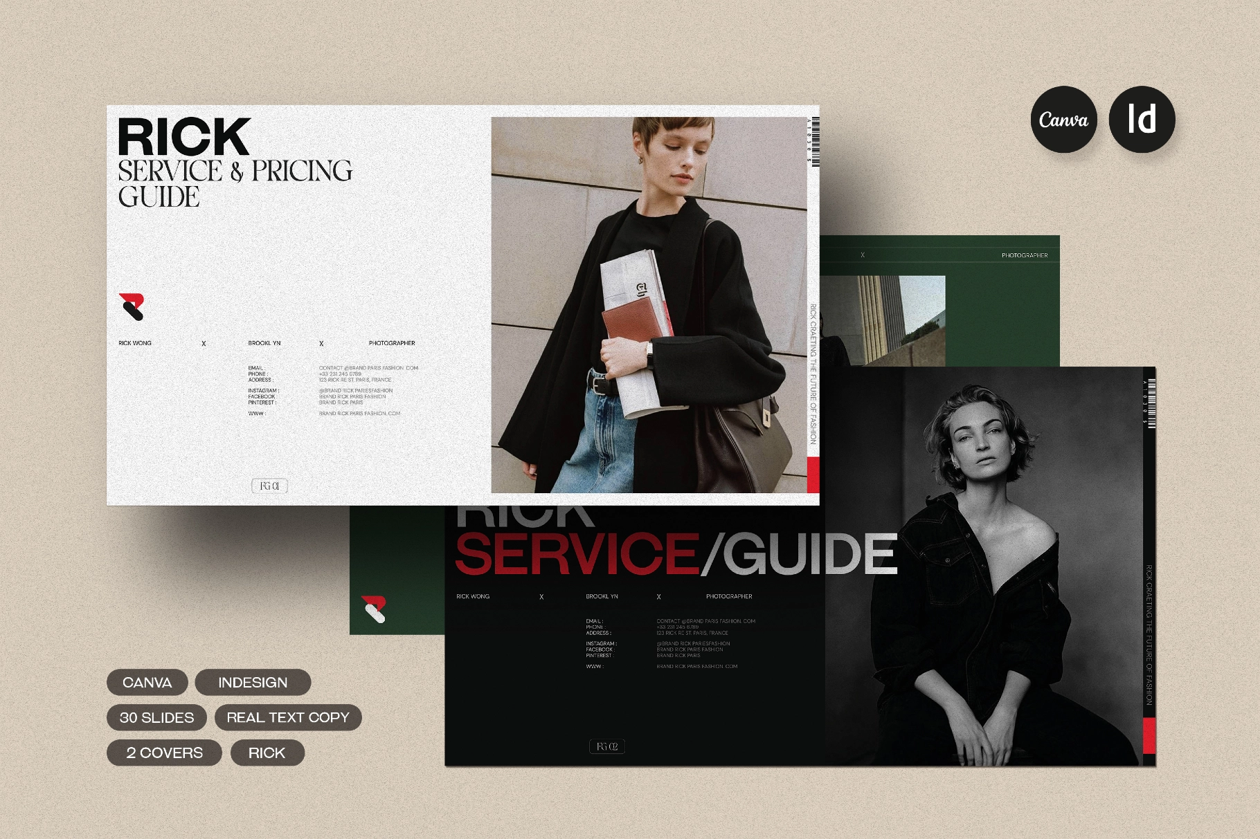 RICK | Service & Pricing Guide Template