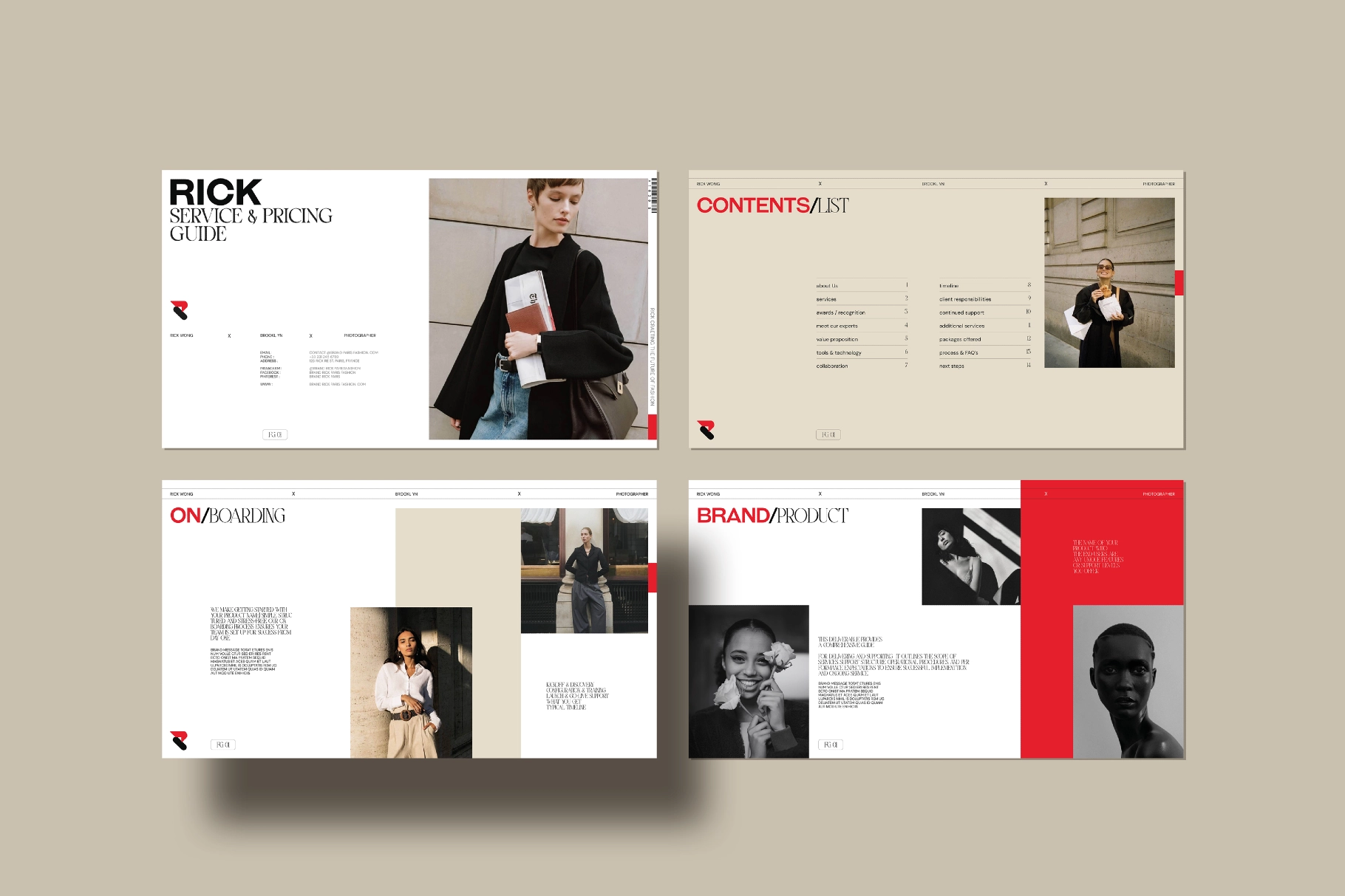 RICK | Service & Pricing Guide Template