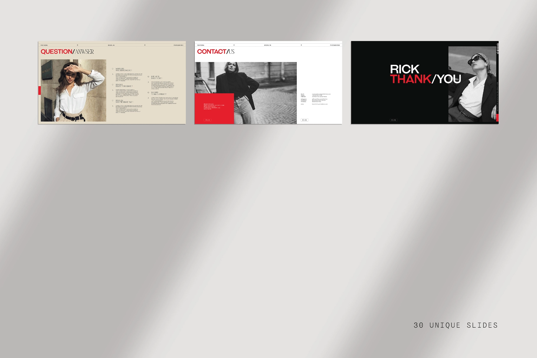 RICK | Service & Pricing Guide Template