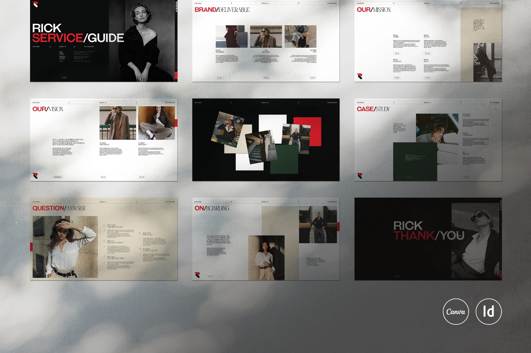 RICK | Service & Pricing Guide Template
