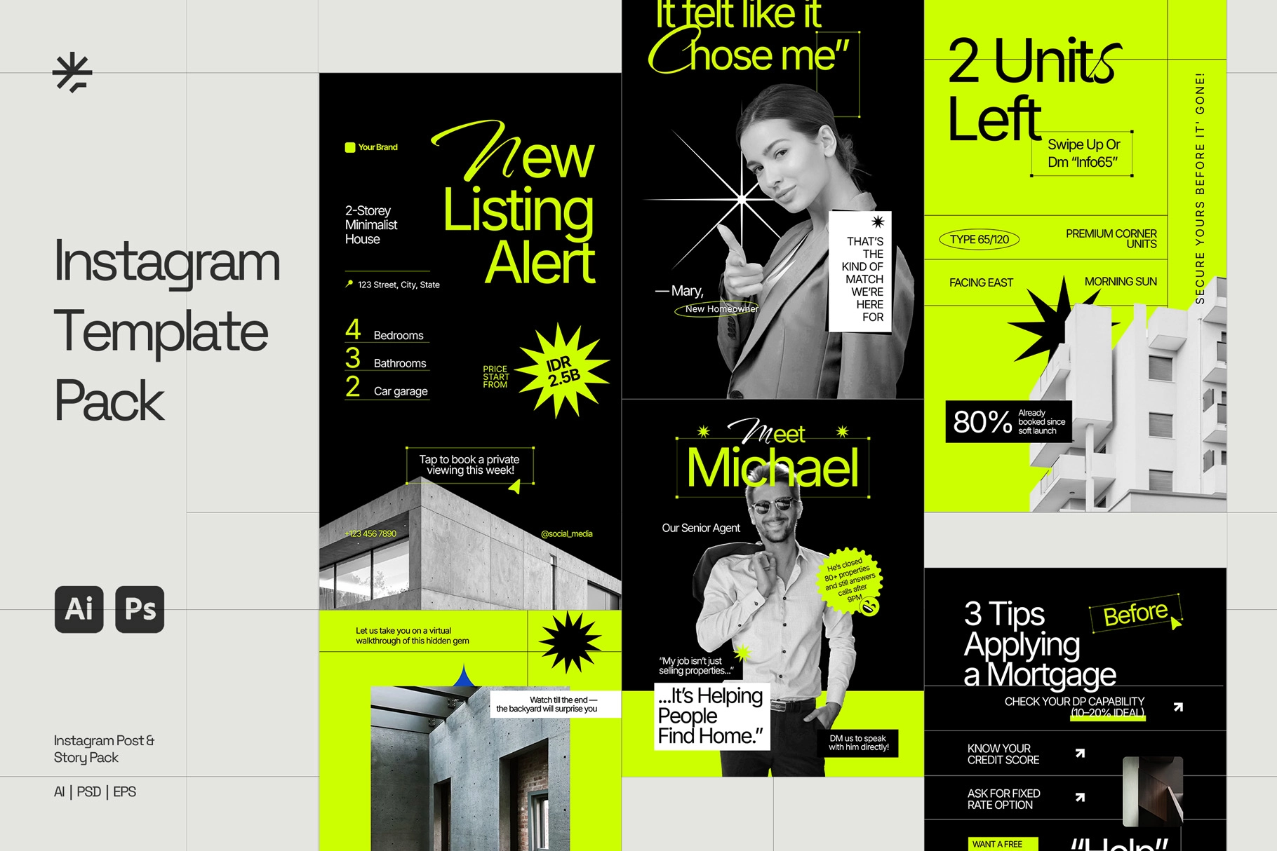 Real Estate Instagram Pack - Adobe Template