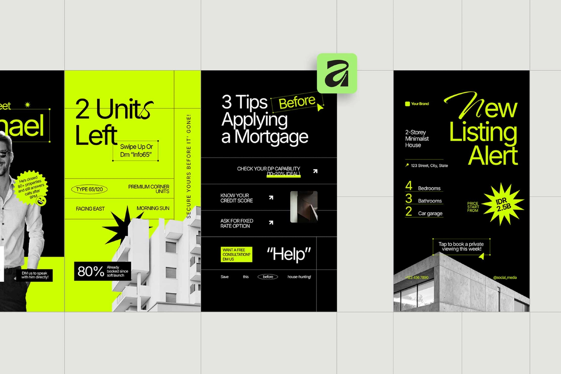 Real Estate Instagram Pack - Affinity Template