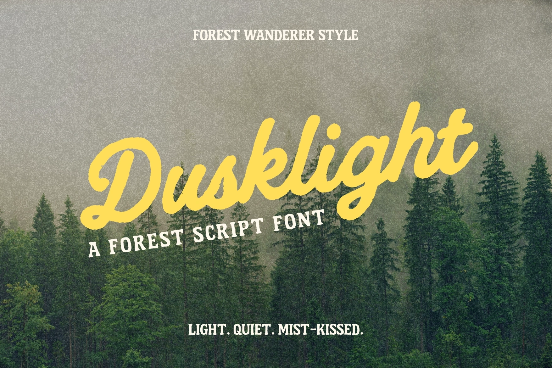 Dusklight Script — Retro Forest-Inspired Font