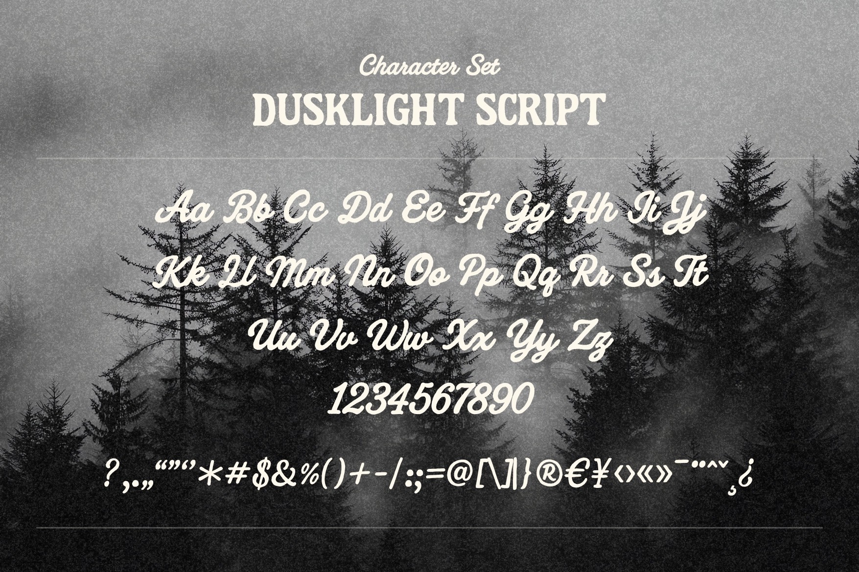 Dusklight Script — Retro Forest-Inspired Font