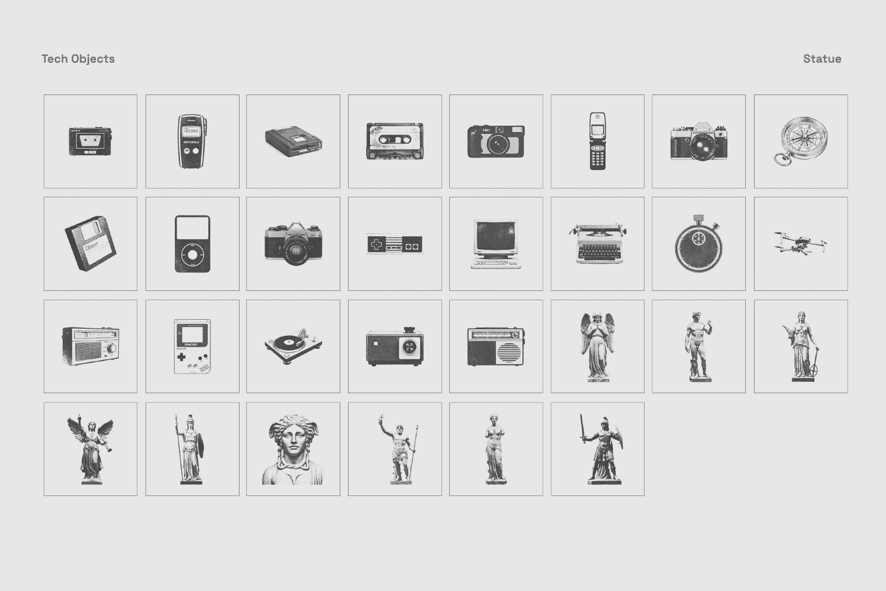 Photocopy Effect Illustrations Pack