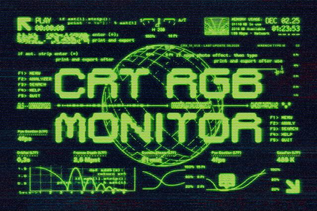 CRT Glowing Screen Text Effect