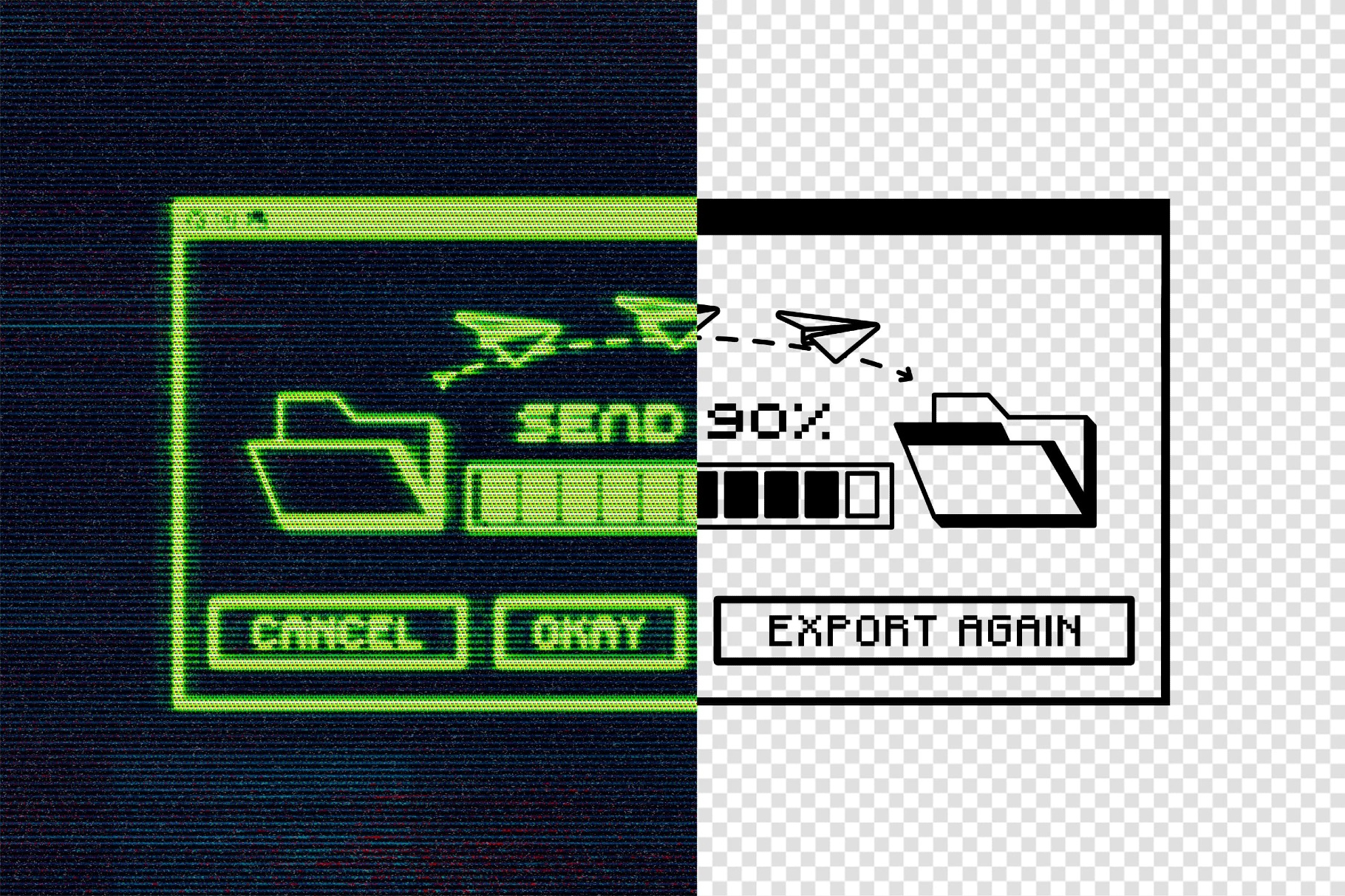 CRT Glowing Screen Text Effect