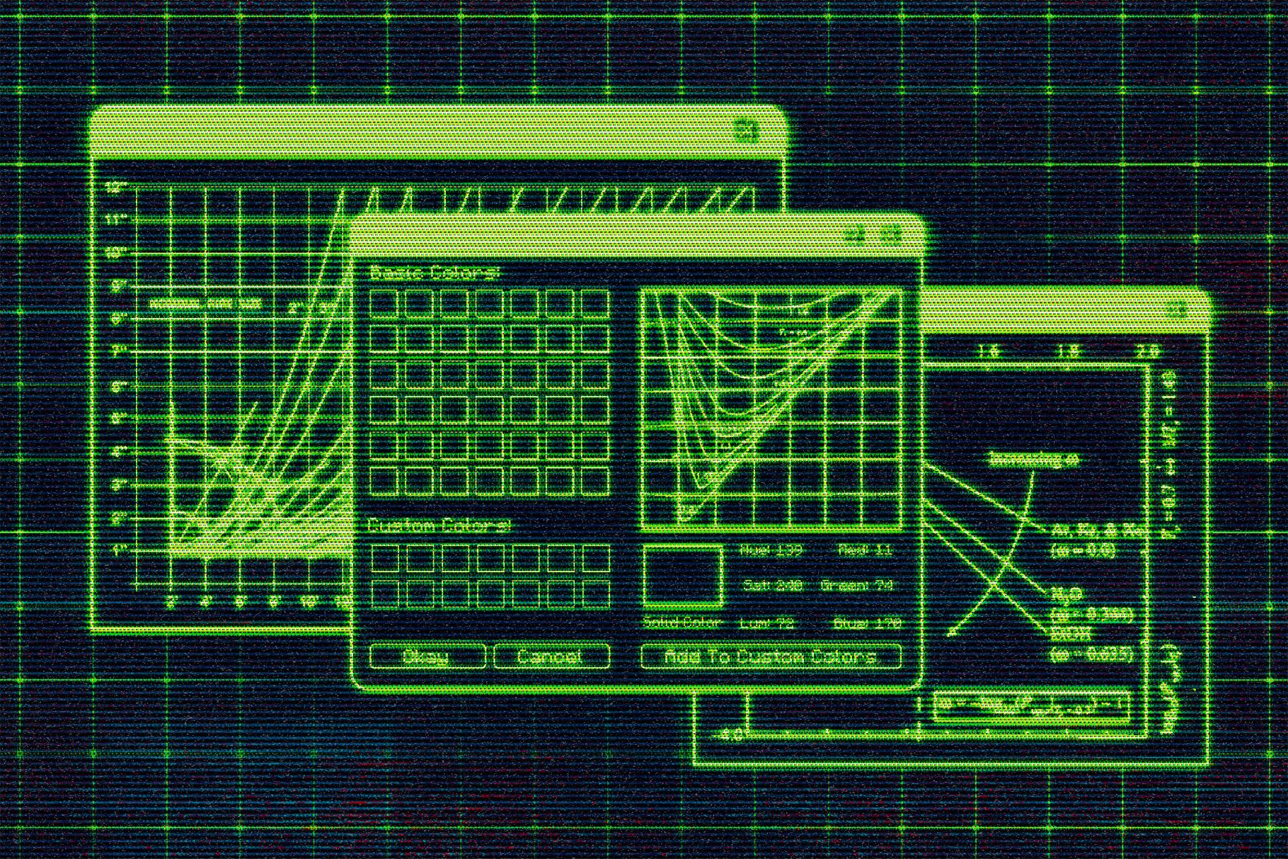 CRT Glowing Screen Text Effect