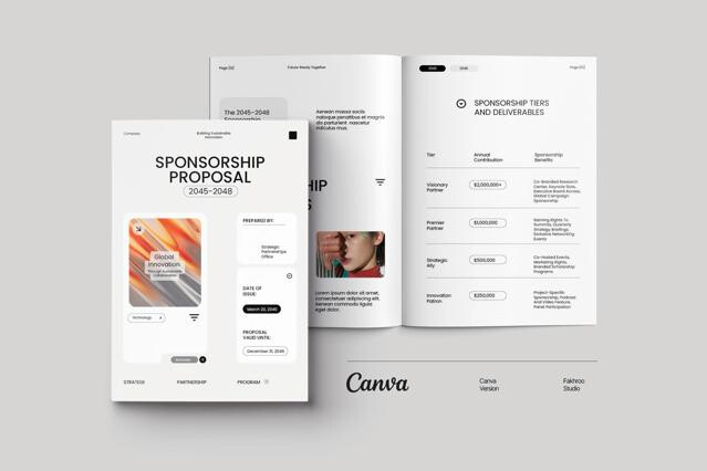Sponsorship Proposal Canva Template