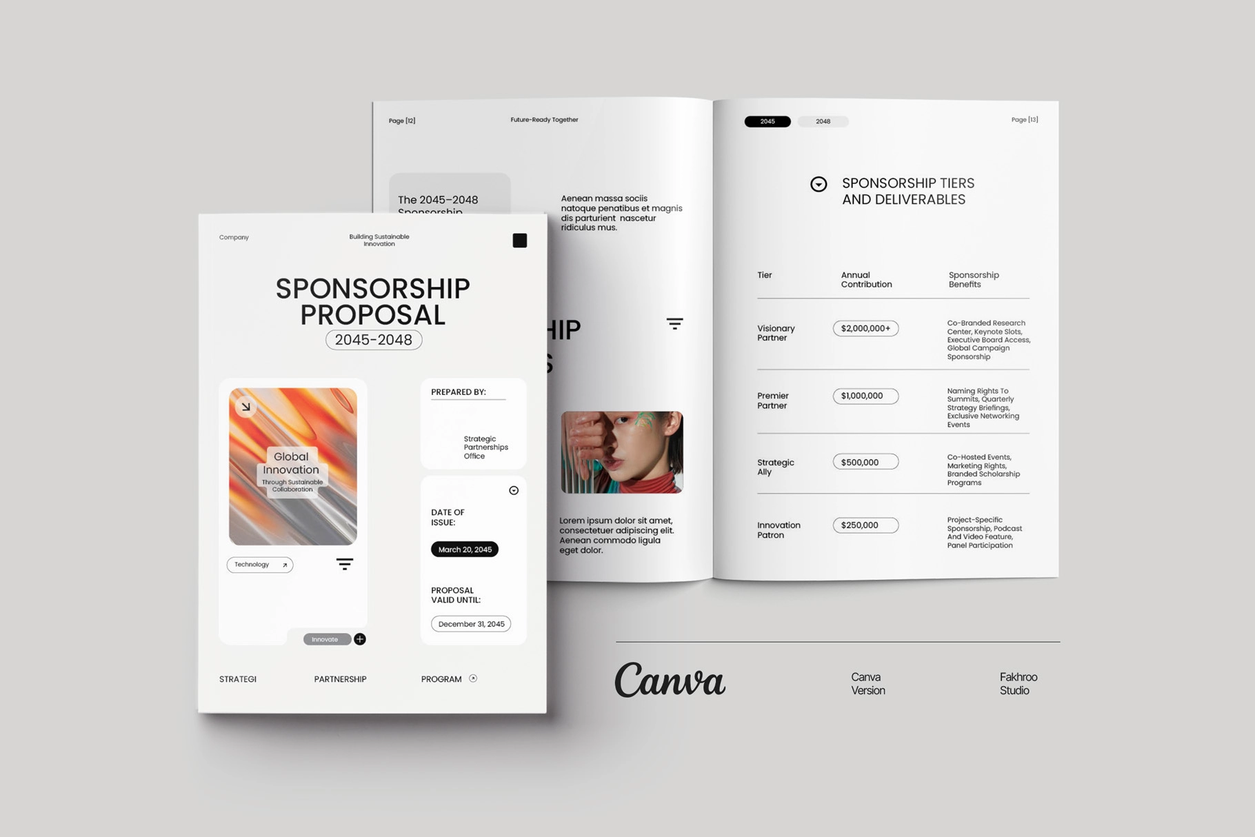 Sponsorship Proposal Canva Template