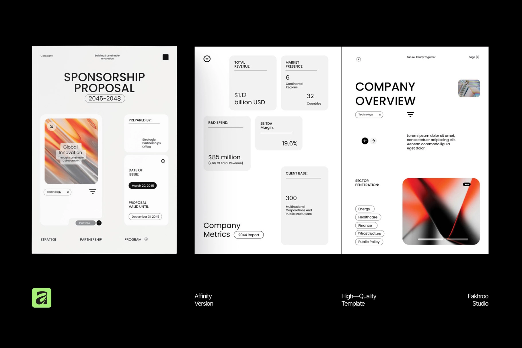 Minimalist Sponsorship Proposal Affinity Template
