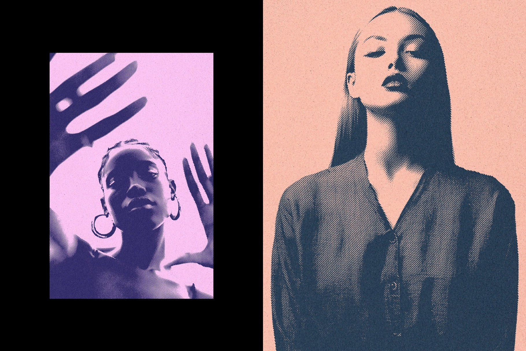 Engraved Line Photo Effect