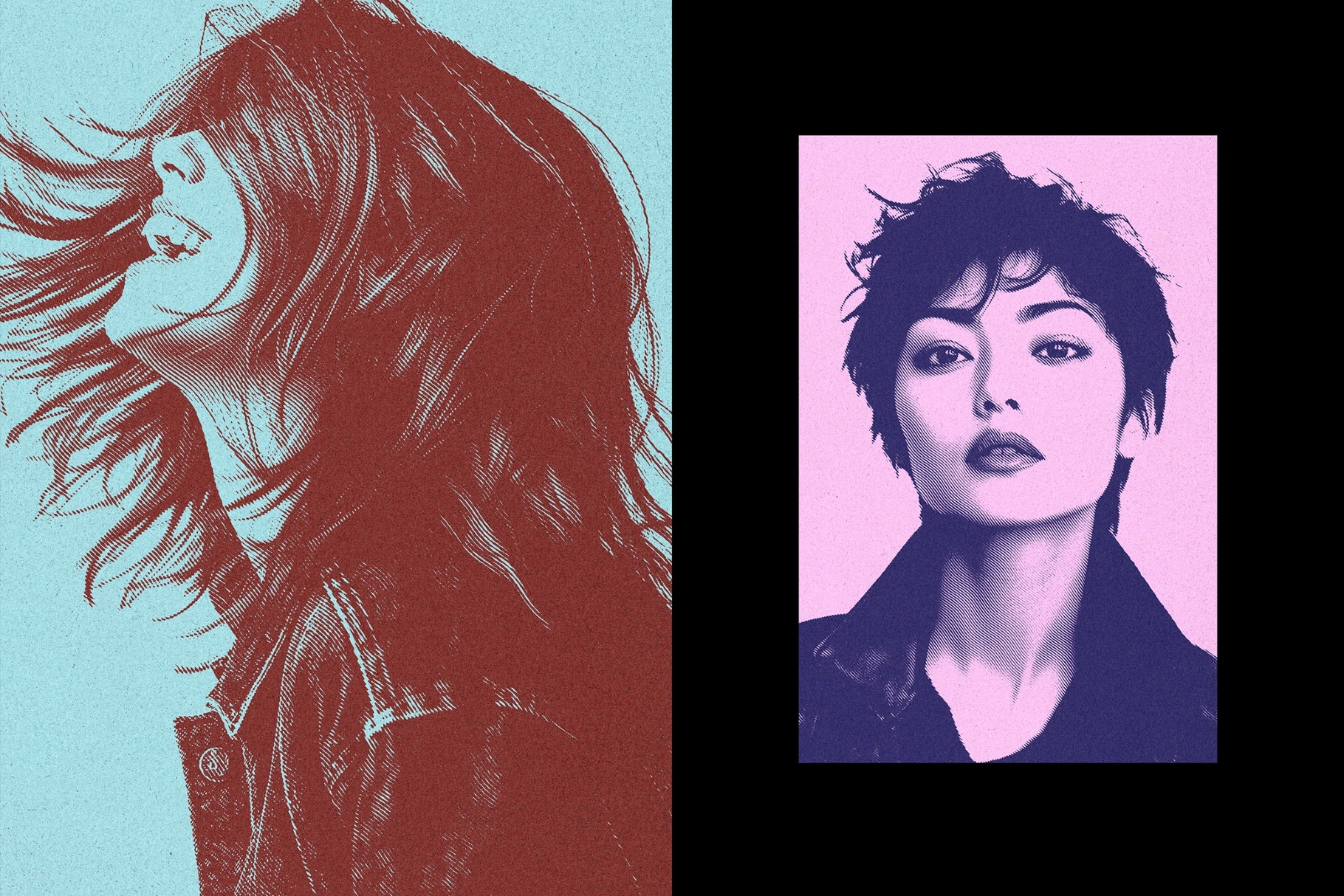 Engraved Line Photo Effect