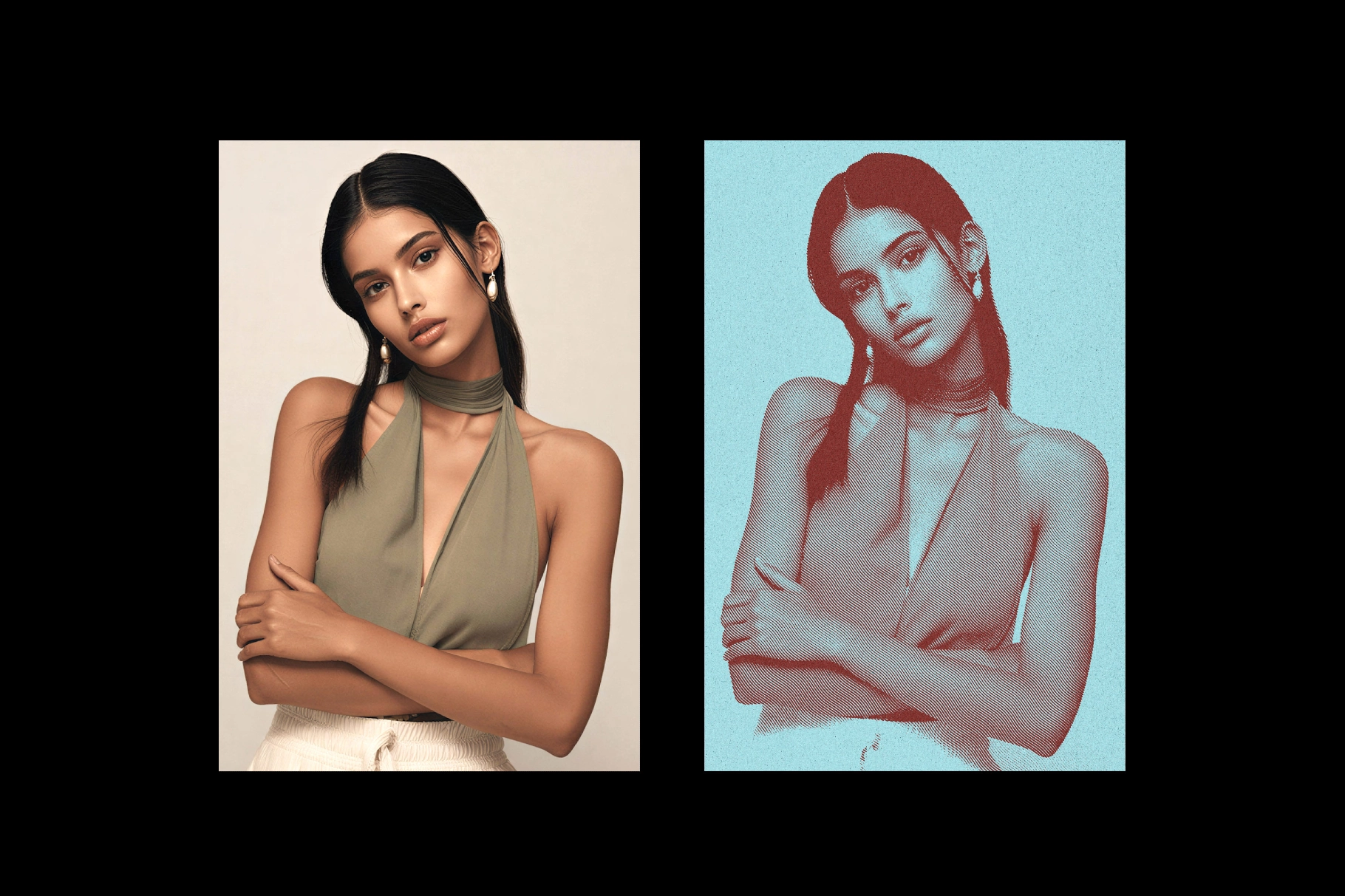 Engraved Line Photo Effect