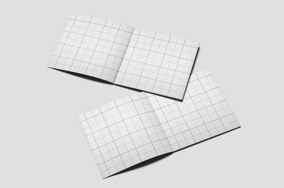 High-Quality Square Magazine Mockup Set