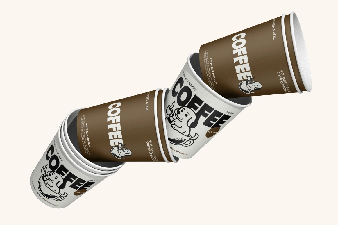 Paper Coffee Cup Mockup Set