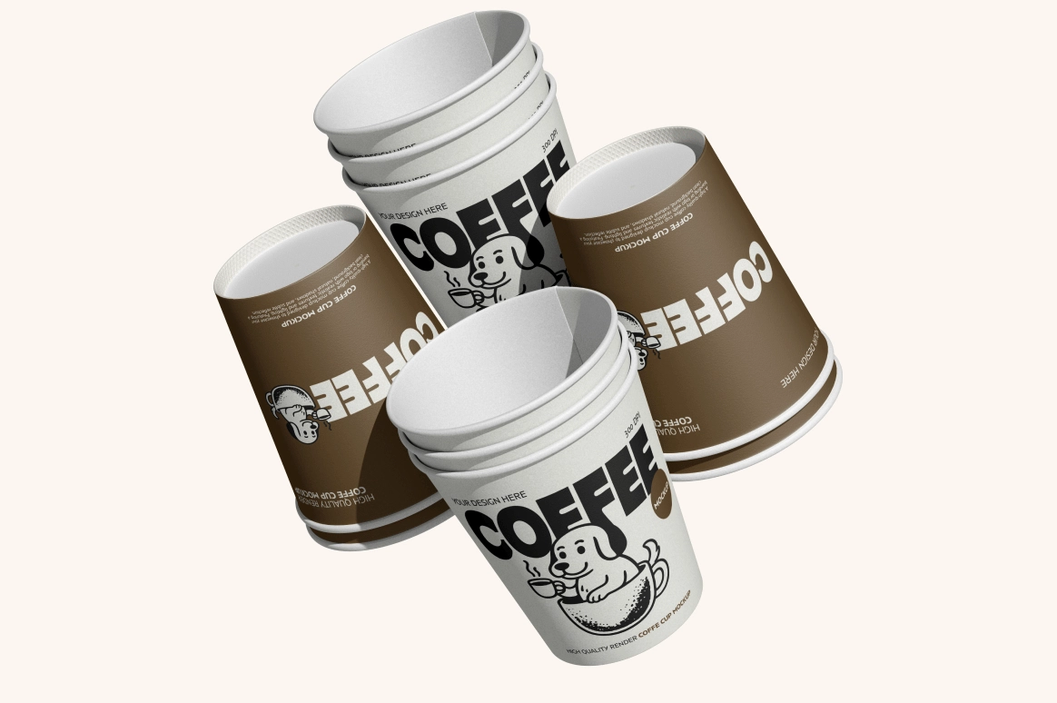 Paper Coffee Cup Mockup Set