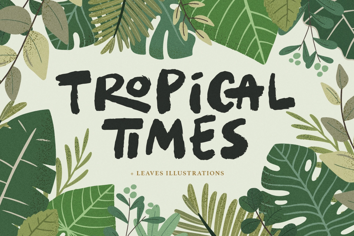 Tropical Times + Leaves Illustration