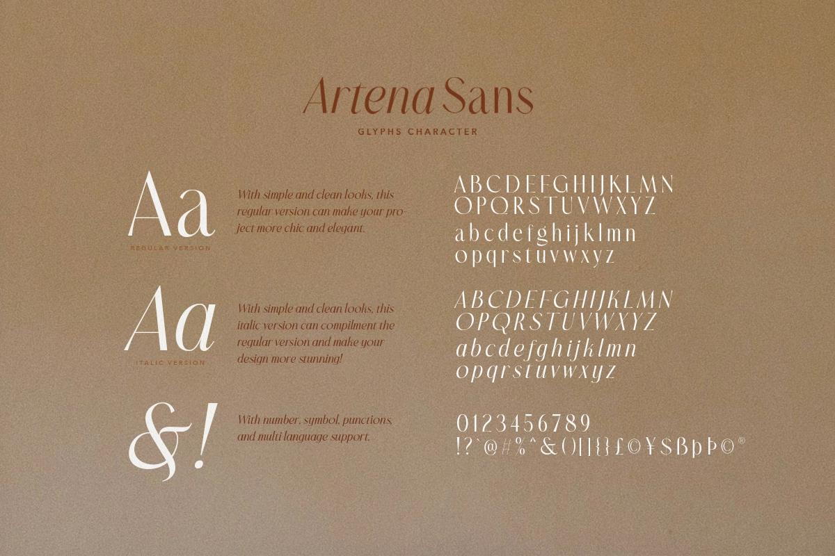 Artena - Chic Sans with Italic