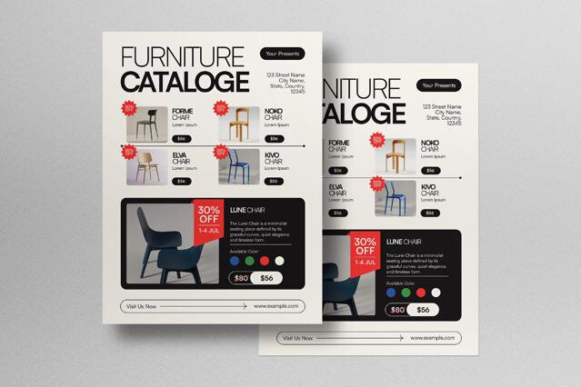 Black And White Utilitarian Product Catalogue