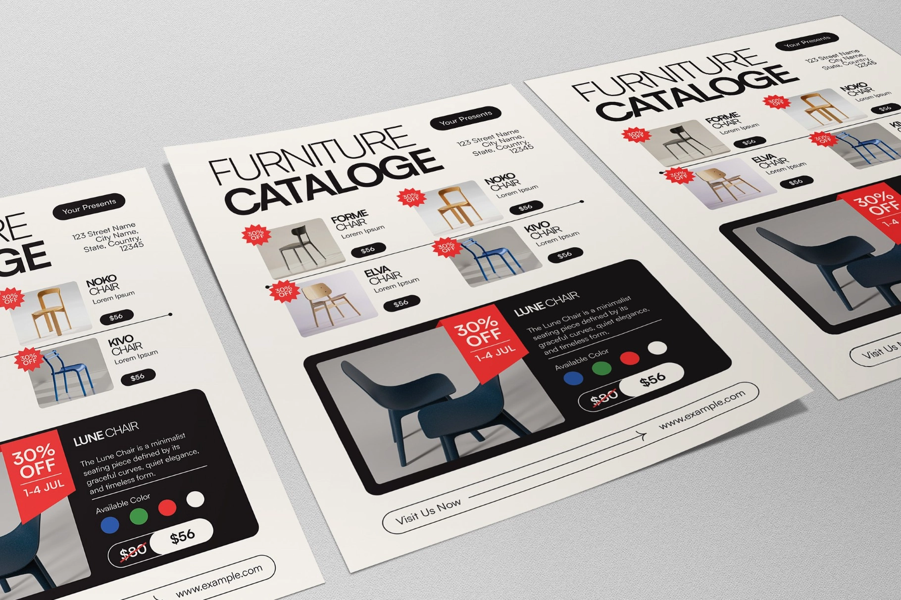 Black And White Utilitarian Product Catalogue