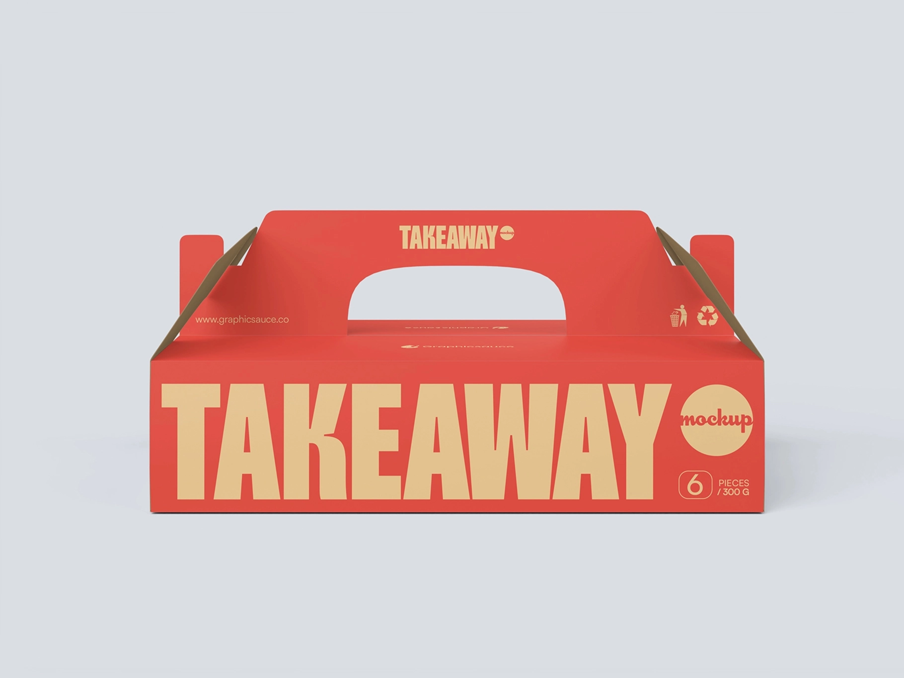 Takeaway Packaging Mockup Front View