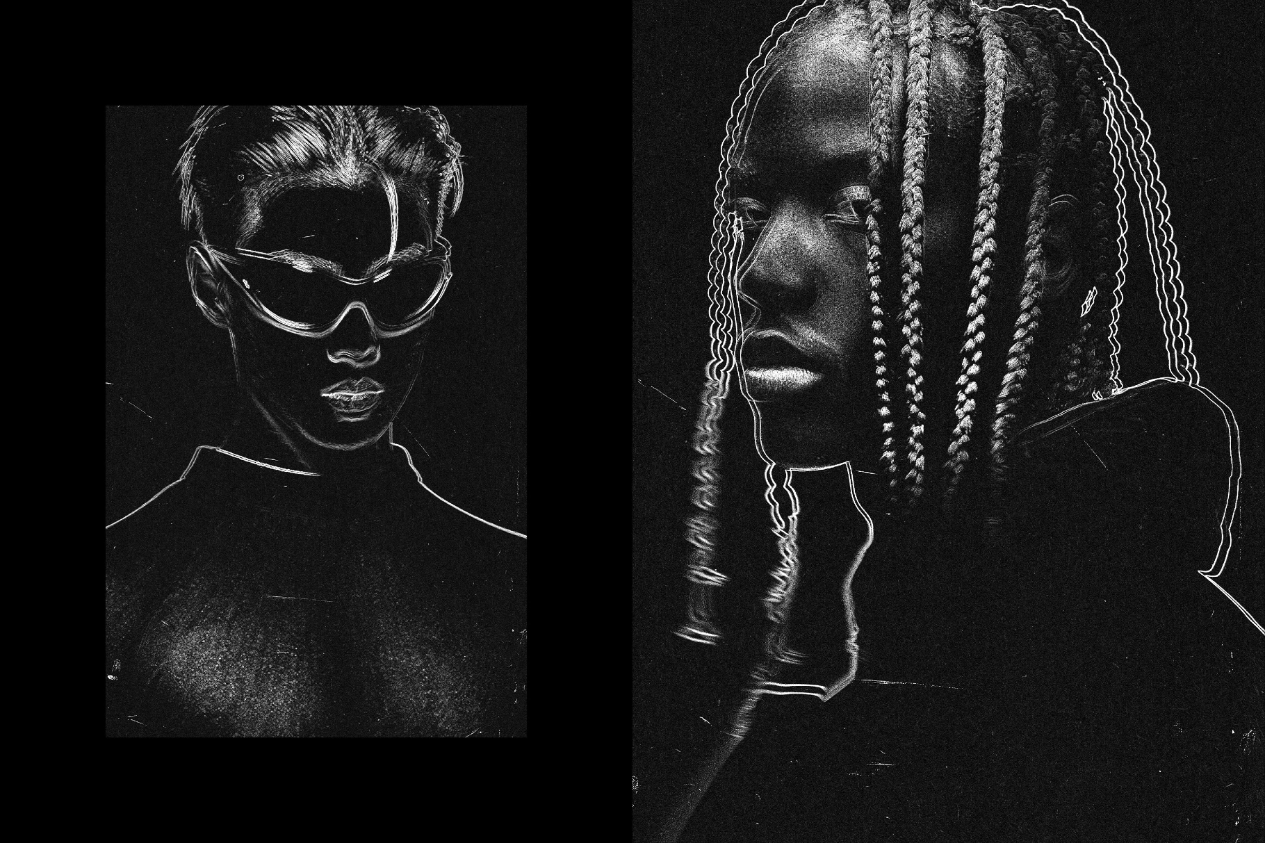 Line Paint Photo Effect